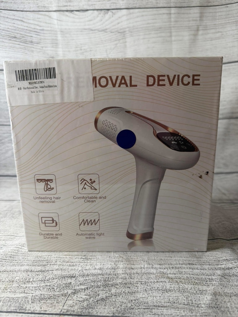 At-Home Hair Removal Device - White with Rose Gold Accents